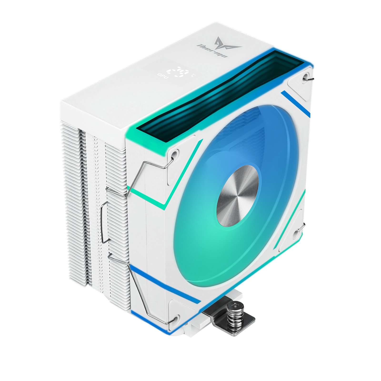 مبرد هواء - Thermo-Titan-N400D-Cpu Air-Cooling Digital 4-Heatpipes-cooler - White